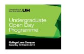 College Lane open day programme - 19 March 2016