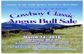 2016 Cowboy Classic Angus Bull Sale