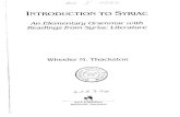 Introduction to Syriac - Wheeler M. Thackston