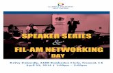 Speaker Series and Fil-Am Networking Day