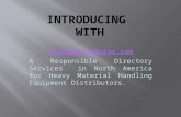 Directory for Material Handling Equipment Manufacturers