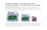 Advantages of industrial lubricants in manufacturing