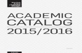 Academic Catalog 2015/2106