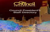 Council President's Staff Directory