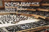 Brochure  concerts de Radio France 2016 2017