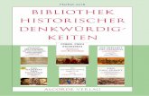 Verzeichnis "Bibliothek historischer Denkwürdigkeiten" Herbst 2016