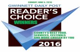 2016 Reader's Choice Winners