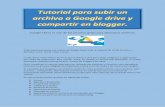 Tutorial para subir un archivo a Google drive y compartir en blogger.