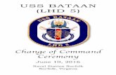 Bataan Change of Command pamphlet