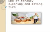 End of tenancy cleaning and moving firm