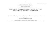 Rules for entering into Supply Contracts