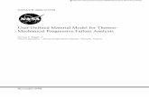 User-Defined Material Model for Thermo-Mechanical Progressive ...