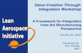 Value Creation Through Integration Workshop