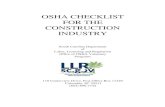 OSHA CHECKLIST FOR THE CONSTRUCTION INDUSTRY