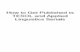 How to Get Published in TESOL and Applied Linguistics Serials (PDF