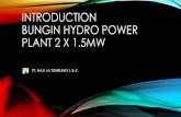Introduction bungin hydro power plant 2 x 1.5mw