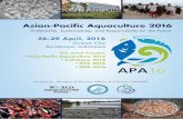 26-29 April, 2016 Asian-Pacific Aquaculture 2016