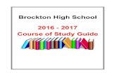 Brockton High School 2016 - 2017 Course of Study Guide