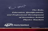 The Role, Education, Qualifications, and Professional Development ...