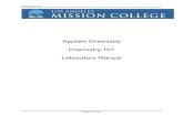 Applied Chemistry Chemistry 101 Laboratory Manual