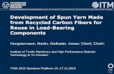 Development of Spun Yarn Made from Recycled Carbon Fibers for ...