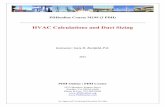HVAC Calculations and Duct Sizing