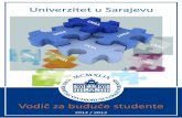 Univerzitet u Sarajevu Vodič za buduće studente