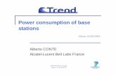 Power consumption of base stations