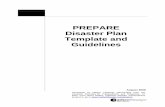 PREPARE Disaster Plan Template and Guidelines