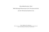 Guidelines for Writing Research Proposals and Dissertations