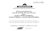 Precautions and Safe Practices for GAS WELDING, CUTTING, and ...