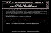 VELS 3.0 - 3.5 English: Reading Progress Test