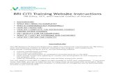 BRI CITI Training Website Instructions