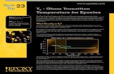 Tg - Glass Transition Temperature for Epoxies