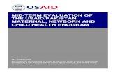 mid-term evaluation of the usaid/pakistan maternal, newborn and ...