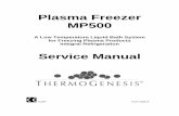 Plasma Freezer MP500 Service Manual