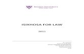 ISIXHOSA FOR LAW AT RHODES UNIVERSITY