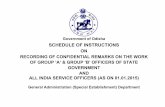 Government of Odisha SCHEDULE OF INSTRUCTIONS ON ...