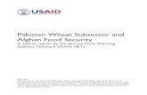 Pakistan Wheat Subsector and Afghan Food Security