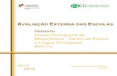 Relatório Escola Portuguesa de Moçambique - Centro de Ensino e ...
