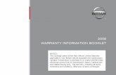 2008 Nissan Warranty Information Booklet