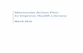 Minnesota Action Plan to Improve Health Literacy