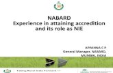 NABARD Experience in attaining accredition and its role as NIE