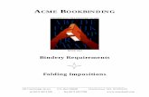 Bindery Requirements â€“ Folding Impositions
