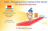 India – Emerging Dairy Capital of the World The Amul Perspective ...