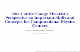 One Lattice Gauge Theorist's Perspective on Important Skills and ...