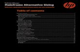 Mainframe Alternative Sizing—Technical white paper