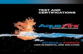 – Aquafire testing and certification in English