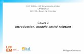 Cours 1 Introduction, modèle entité-relation