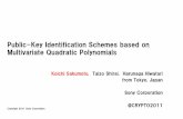 Public-Key Identification Schemes based on Multivariate Quadratic ...